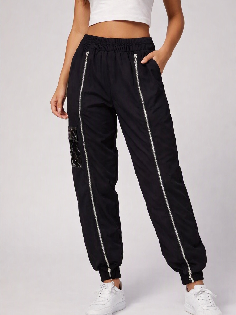 Nike Sportswear Icon Clash Woven Zip Track Pants Black Medium EUC